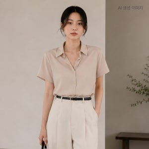 [클라비스][재입고] 찰랑셔츠 링클프리 반팔 셔츠 3종 中 택1 (베이직/볼륨소매/7부)