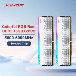 JUHOR 데스크탑 메모리 RGB DDR5 16GBX2 6000MHz Dimm 고속 램