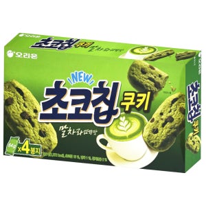 오리온 초코칩 쿠키 말차라떼맛 256g 4P 녹차쿠키 대용량 간식