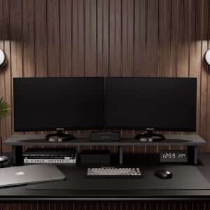 심플 듀얼 모니터 받침대 1200 선반