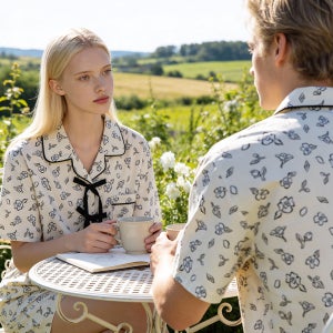 CHS6324 이너쿠키 순면 잠옷 여름 커플 홈웨어 세트