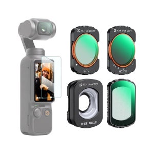 2026 신제품 K&F DJI 오즈모 포켓3용 4종 필터키트 112 와이드앵글 렌즈 & CPL & 블랙미스트 1/4 & ND2-32