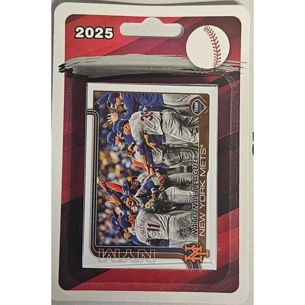 Topps 2025 탑스 뉴욕 메츠 24 카드 블리스터 팩 팀 시리즈 1 2 후안 소토 프란시스코 린도르 에드윈 디아즈 브랜든 님모 마크 비엔토스 플러스 더보기