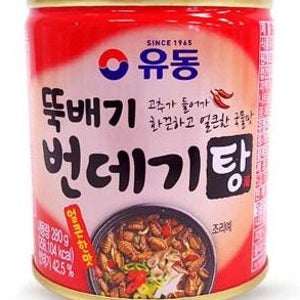 유동 뚝배기 번데기탕 얼큰한맛 280g, 24개
