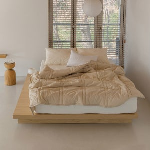 그로브 침대 프레임 저상형 평상형 라지킹침대 LK 무헤드 내추럴오크