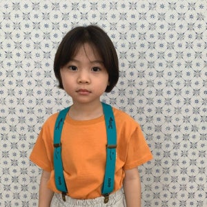 [재고보유] 고유 아동복 26봄 세븐 티셔츠 반팔티 아동 주니어 (오렌지 JL 사이즈)