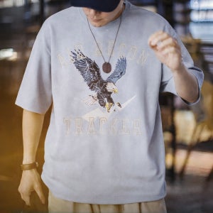 헤리티지 바틱 워싱 이글 그래픽 티