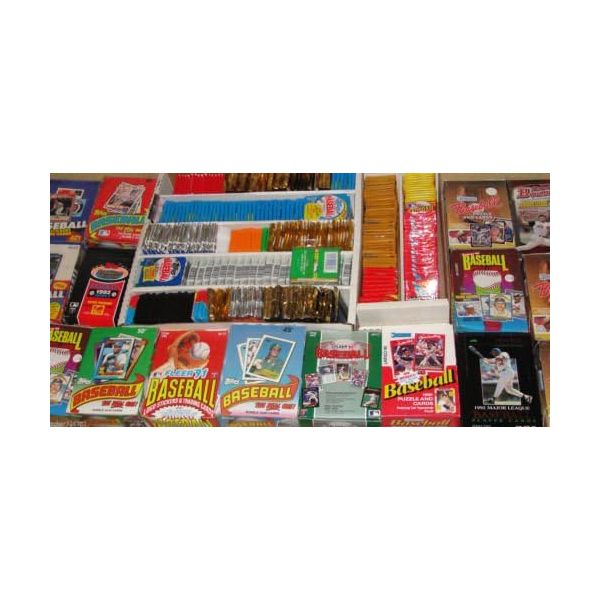 TOPPS FLEER DONRUSS UPPER DECK SCORE BOWMAN 100장의 오래된 빈티지 야구 카드 봉인된 왁스 첼로 팩 로트 에스테이트 세일 보관함 찾기 공장