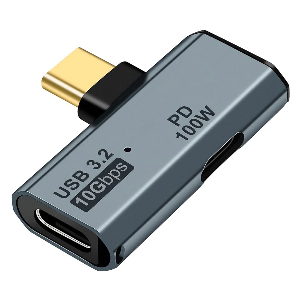 세미너 USB C OTG 어댑터 아이폰 15 프로 <b>맥스</b> 구글 TV <b>크롬</b>캐스트 2020 맥북 삼성 갤럭시 S22 / S23용 듀얼 스플리터에 타입 100W PD 충전 (그레이)