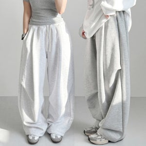 파라슈트 벌룬핏바지 회색바지 스웻팬츠 와이드팬츠