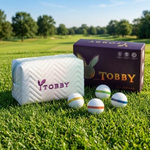 토비 저압축 골프공 고반발 비거리 퍼팅라인 TOBBY 12구