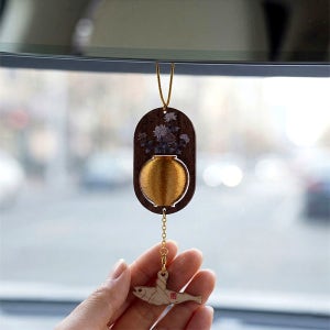 달항아리 차량용 룸미러 장식 우드 소품 안전운전 감성 선물 액막이 명태 새차선물