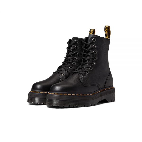 DR. MARTENS Jadon III 8 아이 부츠, 유니 성인용 블랙 피사, 9 여성 사이즈 / 남성