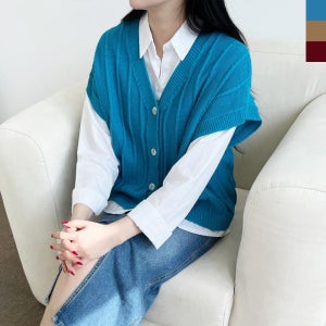 베스트코디 정장 여성베스트 패딩 루즈핏 빅사이즈