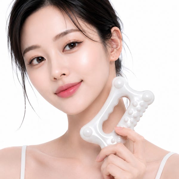 트리오즈 리프팅 괄사 얼굴 브이라인 윤곽 마사지 림프 순환 바디 승모근 너클 마사지기