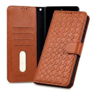 국내 생산 폰누리 천연소가죽 카드 지갑 다이어리 케이스 하운드 브라운, LG Q92