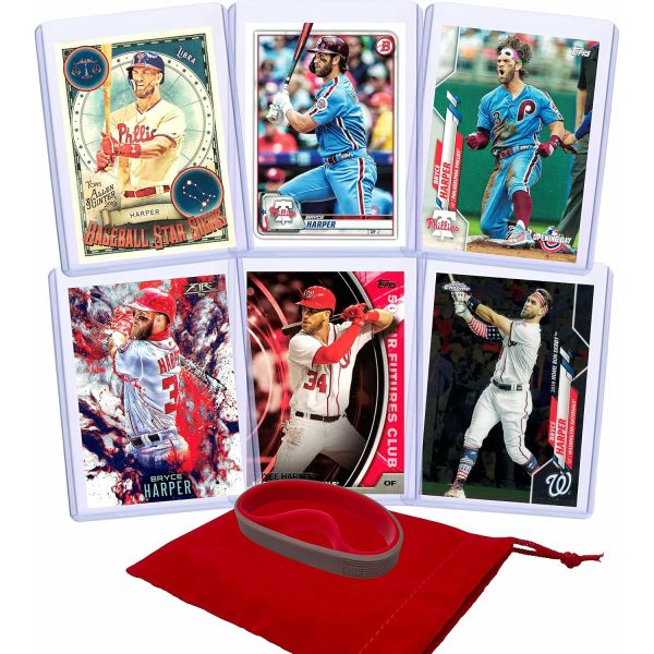 Panini Bowman Topps 브라이스 하퍼6 모듬 야구 카드 번들 - 워싱턴 내셔널스 필라델피아 필리스 트레이딩