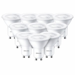 필립스 에센셜 GU10 LED전구 4.5W, 주백색, 10개