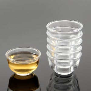 찻잔 세트 내열유리 미니 투명 다도잔 12개입