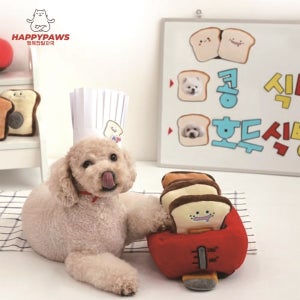 패리스독 강아지 장난감 무독성 소리나는 흥미진진 토스터기 토이 애견 인형