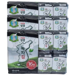 지도표 성경김 녹차식탁 도시락김 4g 48개