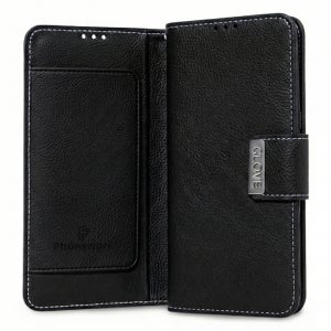 국내 생산 폰누리 가죽 카드 지갑 다이어리 케이스 윙 블랙, LG G7 씽큐-G7플러스씽큐-Q9-Q9 ONE 공용