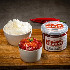 순살 양념게장 300g 껍질없는 매콤한 밥도둑 비빔밥 비빔장 셰프애장