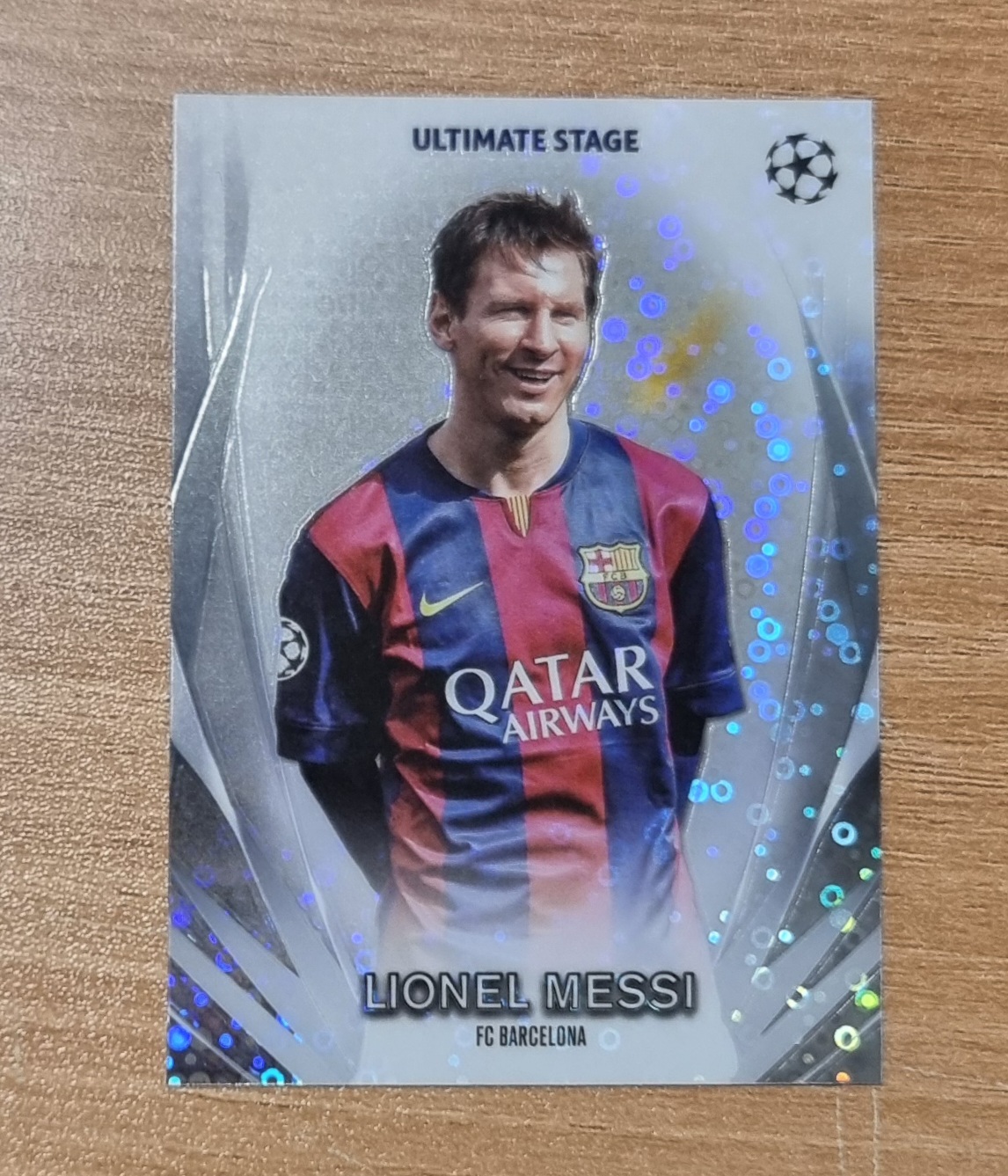 리오넬 메시 2023-24 Topps UEFA Club Competitions Ultimate Stage Chrome Lionel Messi USC-15 축구카드