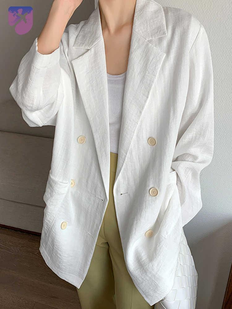 부드러운 화이트린넨자켓 화이트 보리 여름 정장