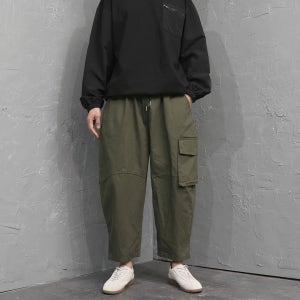 남자배기팬츠 남성밴딩팬츠 카고바지 싱글포켓 벌룬핏 5304