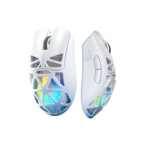 AULA 독거미 SC620 경량 유무선 타공 마우스 퓨어 화이트