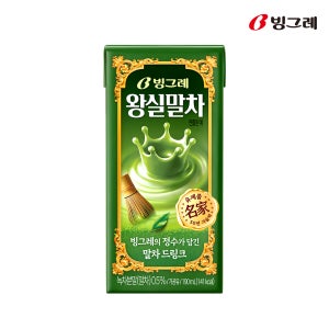 빙그레 왕실 드링크 말차, 190ml, 24개