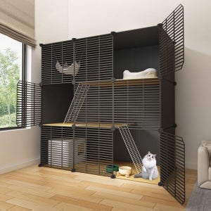 고양이 A. 2단 75x49x73 대형묘 적합, A. 기본 설치 도구 + 케이블 타이 +