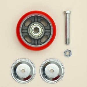 롤테이너바퀴 6인치(15cm) 폭4.4cm 360kg 우레탄,대차바퀴 교체용바퀴셋트