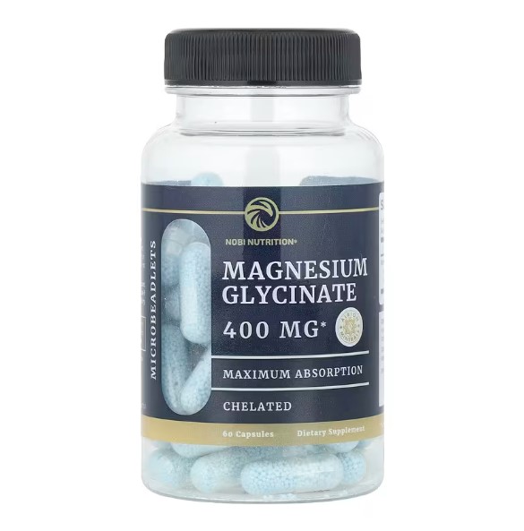 노비뉴트리션 글리신 <b>마그네슘 글리시네이트 400</b>mg 60캡슐 킬레이트