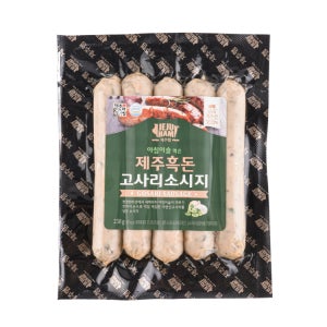 제주햄 아질산나트륨 무첨가 제주흑돼지 소시지 고사리, 250g, 10개