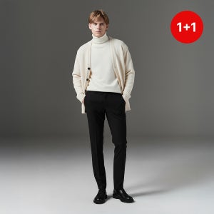 인터메조 사계절 클래식 남성 정장 바지 데일리 스트레치 팬츠 1+1 PMCFMCP301