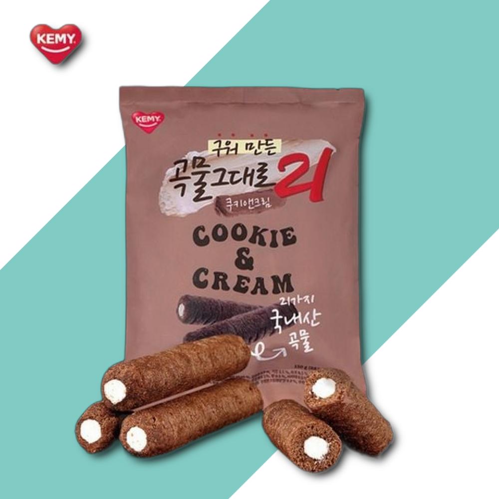 구워만든곡물그대로 21 쿠키앤크림 과자 스낵 간식