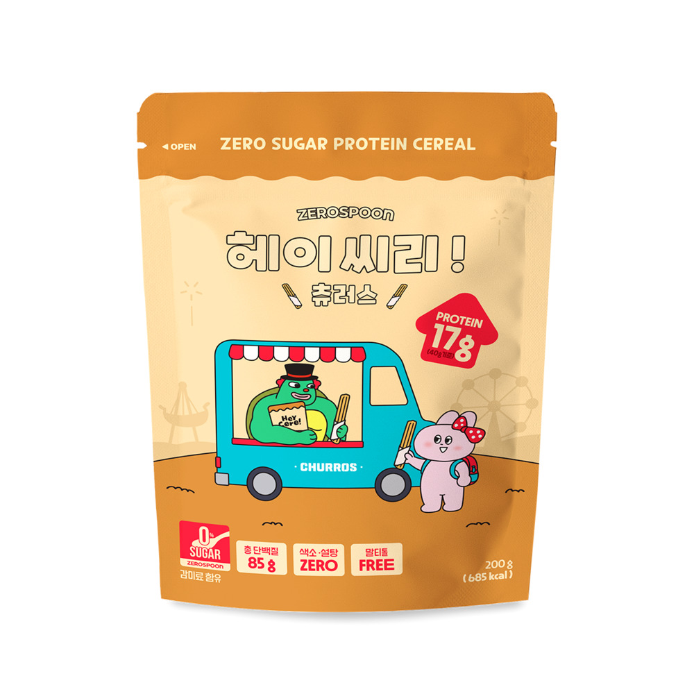 헤이씨리 무설탕 프로틴 시리얼 단백질 츄러스