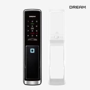 2026년 지문인식 무타공 푸시풀도어락 현관문 즉시잠김 인테리어 번호키 화이트 P900SF