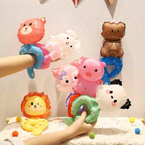 귀여운 동물캐릭터 손목 팔찌 풍선 생일 파티 이벤트 나들이 행사풍선