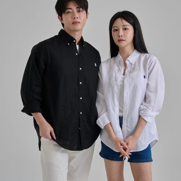 폴로 랄프로렌 남성 클래식핏 긴팔 린넨 셔츠 남방