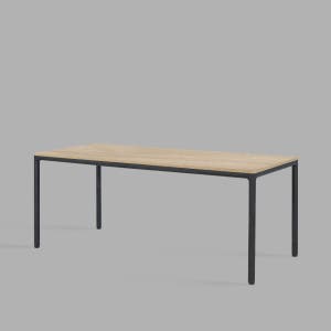 [두닷] 콰트로 에어 책상 1800x800mm, 덴버오크+딤블랙