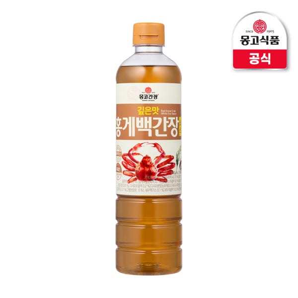 몽고 깊은맛 홍게 백간장 소스 840ml 요리 만능 맛간장