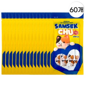 삼색츄 고양이 츄르 타입 간식, 참치맛, 스틱형 참치, 4개, 15개