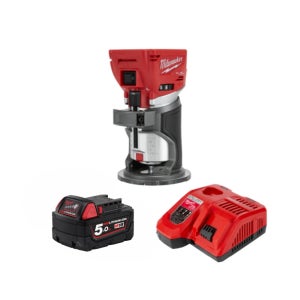 밀워키 M18 FTR-501X 트리머 트림 라우터 18V 5.0Ah 배터리 1개 세트