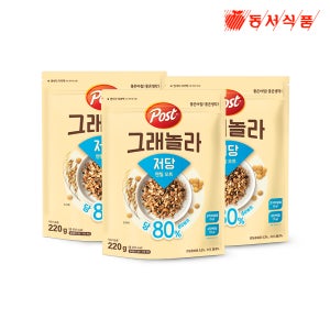 포스트 그래놀라 저당 렌틸 오트, 220g, 3개