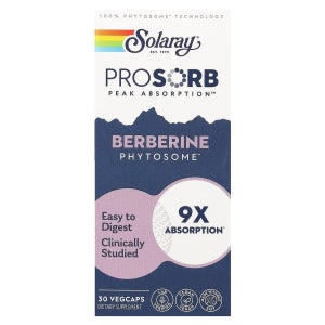 솔라레이, Berberine Phytosome, 550mg, 베지 캡슐 30정 SOR-77327