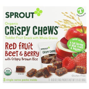 스프라우트 오가닉스 Crispy Chews 현미 과일 베리 스낵 5팩 각 18g SRT-01500