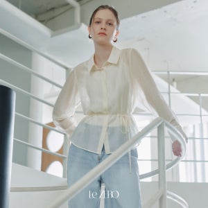 [시즌오프]르제로 벨라 스트랩 블라우스 LeZERO BELLA STRAP BLOUSE / CREAM